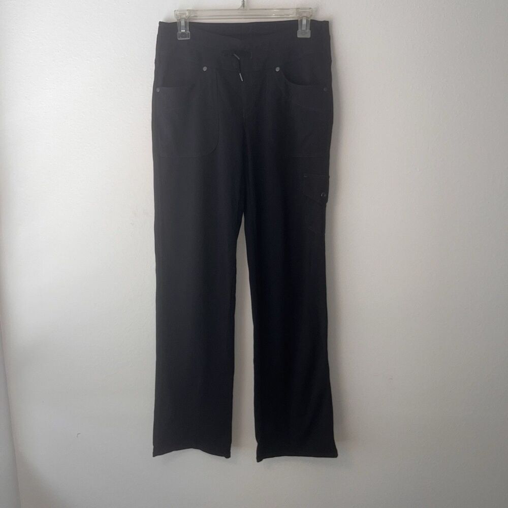 Women's Black Kuhl Pants Wide Leg Comfort Hiking Active Lounge Pockets Sz 8
